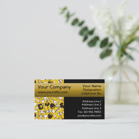 Carte De Visite Ensemble de clés Arrière - plan (Debout devant)