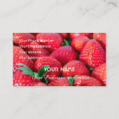 Carte De Visite Ensemble de fraises fruitées rouges pour agriculte (Dos)