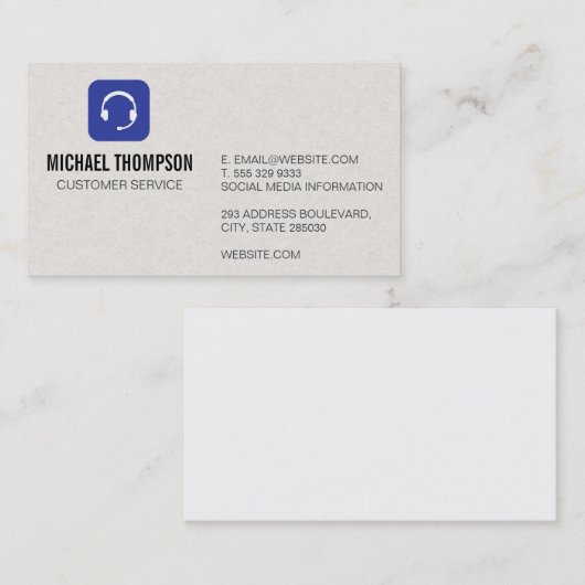 Carte De Visite Ensemble de têtes (Devant / Derrière)