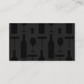 Carte De Visite Ensemble de vins | Noir sur Noir (Dos)