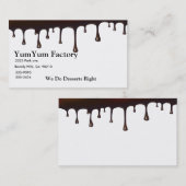 Carte De Visite Ensemble d'égouttement de chocolat (Devant / Derrière)