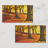 Carte De Visite Ensemble ensoleillé de forêt (Devant / Derrière)