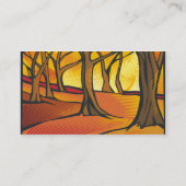 Carte De Visite Ensemble ensoleillé de forêt (Dos)