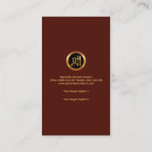 Carte De Visite Ensemble simple exquis de couteau de cuillère de (Dos)