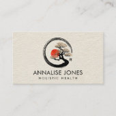 Carte De Visite Enso Circle et Bonsai Tree sur toile (Devant)