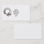 Carte De Visite Enso, harmonie avec le kanji a coupé du papier (Devant / Derrière)