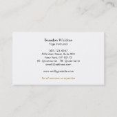 Carte De Visite Enso Yoga instructeur et méditation Zen Circle Ens (Dos)