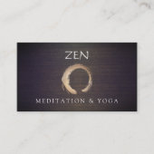 Carte De Visite Enso Yoga instructeur et méditation Zen Circle Ens (Devant)