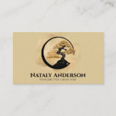 Carte De Visite Enso Zen Circle Bonsai - Golden Sunrise (Devant)