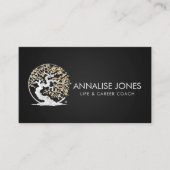 Carte De Visite Enso Zen Circle Sakura Tree - Golden Blossom (Devant)