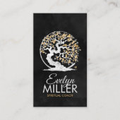 Carte De Visite Enso Zen Circle Sakura Tree - Golden Blossom (Devant)