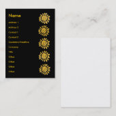 Carte De Visite Ensoleillé | (Devant / Derrière)