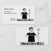 Carte De Visite Entaillé dans le ballot d'enfer (Devant / Derrière)