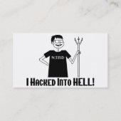 Carte De Visite Entaillé dans le ballot d'enfer (Dos)