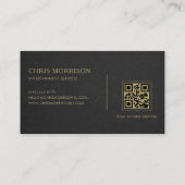 Carte De Visite Entertainment Services Music Black Gold QR Code (Dos)