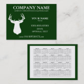 Carte De Visite ENTHOUSIASTE de CHASSE de CERFS COMMUNS - modèle (Devant / Derrière)