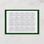 Carte De Visite ENTHOUSIASTE de CHASSE de CERFS COMMUNS - modèle (Dos)