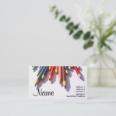 Carte de visite entièrement personnalisable coloré (Debout devant)