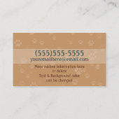 Carte de visite entièrement personnalisable de (Dos)