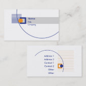 Carte De Visite Entouré - affaires (Devant / Derrière)
