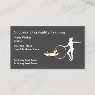 Carte De Visite Entraînement d'agilité canine pour chiens
