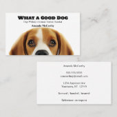 Carte De Visite Entraînement de dressage de chiens Marche (Devant / Derrière)