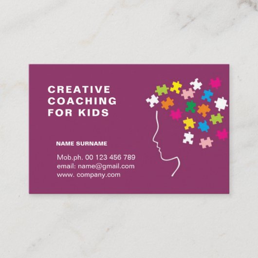 Carte De Visite Entraînement de vie (Devant)