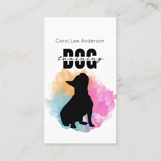 Carte De Visite Entraînement des chiens (Devant)