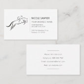 Carte De Visite Entraînement équestre équitation équine (Devant / Derrière)