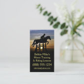 Carte De Visite Entraînement et cours d'équitation (Debout devant)