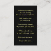 Carte De Visite Entraînement et cours d'équitation (Dos)