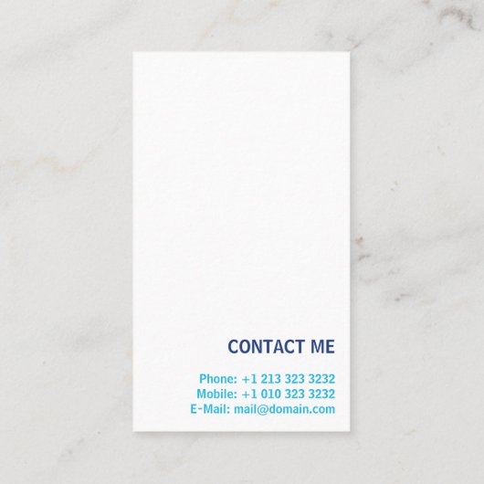 Carte De Visite Entraîneur (Dos)