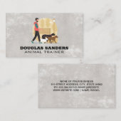 Carte De Visite Entraîneur animal | Dog Walker dans le parc (Devant / Derrière)