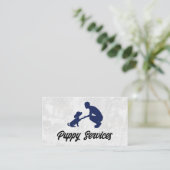 Carte De Visite Entraîneur avec Chien chiot (Debout devant)