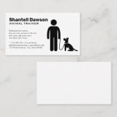 Carte De Visite Entraîneur avec chien en laisse (Devant / Derrière)
