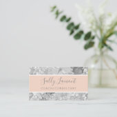 Carte De Visite Entraîneur consultant en Grey doux et Peche (Debout devant)