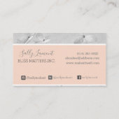 Carte De Visite Entraîneur consultant en Grey doux et Peche (Dos)