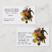 Carte De Visite Entraîneur courant de joueur de passage de (Devant / Derrière)