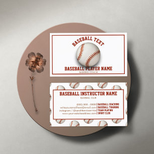 Carte De Visite Entraîneur de baseball