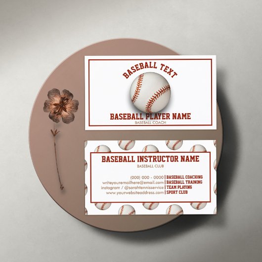 Carte De Visite Entraîneur de baseball