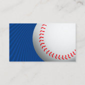 Carte De Visite Entraîneur de baseball | Bleu profond (Dos)