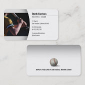 Carte De Visite Entraîneur de baseball | Formateur (Devant / Derrière)