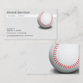 Carte De Visite Entraîneur de baseball | gris clair (Devant / Derrière)