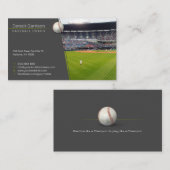 Carte De Visite Entraîneur de baseball | Photo du joueur (Devant / Derrière)