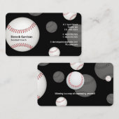 Carte De Visite Entraîneur de baseball | Professionnel (Devant / Derrière)