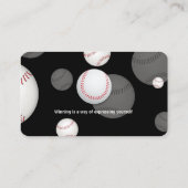 Carte De Visite Entraîneur de baseball | Professionnel (Dos)