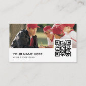Carte De Visite entraîneur de baseball QR Code (Devant)