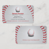 Carte De Visite Entraîneur de baseball | Sport (Devant / Derrière)