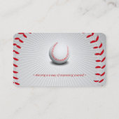Carte De Visite Entraîneur de baseball | Sport (Dos)