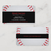 Carte De Visite Entraîneur de baseball | Sport (Devant / Derrière)